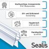 Sealis 2 Stück 80 cm Ersatz-Duschdichtungen für 5 mm, 6 mm, 7 mm, 8 mm Glastür, Duschwand, Duschtür, Wasserabweiser, Anti-Stoß-Schutz (Packung)