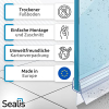 Sealis 2 Stück 80 cm Ersatz-Duschdichtungen für 5 mm, 6 mm, 7 mm, 8 mm Glastür, Duschwand, Duschtür, Wasserabweiser, Anti-Stoß-Schutz (Packung)