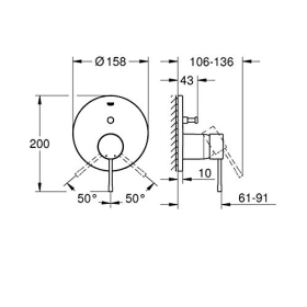 GROHE Essence Смеситель для ванны хром 19285001 