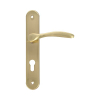 Amig Lena door handle set made of steel in satin brass