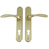 Amig Lena door handle set made of steel in satin brass