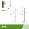 Amig Lena door handle set made of steel in satin brass