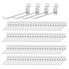 uyoyous Wall Hook Set, 100 pieces, 20 cm stainless steel hooks for pegboards and workshops