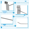 uyoyous Wall Hook Set, 100 pieces, 20 cm stainless steel hooks for pegboards and workshops
