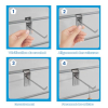 uyoyous Wall Hook Set, 100 pieces, 20 cm stainless steel hooks for pegboards and workshops