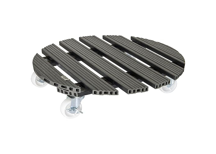 Carro para plantas WAGNER WPC Ø50cm, para interior y exterior, compuesto de madera FSC, antracita, capacidad de carga de 120 kg. Carro para plantas WAGNER WPC Ø50cm, para interior y exterior, compuesto de madera FSC, antracita, capacidad de carga de 120 kg.