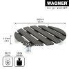 Carro para plantas WAGNER WPC Ø50cm, para interior y exterior, compuesto de madera FSC, antracita, capacidad de carga de 120 kg.