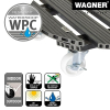 Carro para plantas WAGNER WPC Ø50cm, para interior y exterior, compuesto de madera FSC, antracita, capacidad de carga de 120 kg.