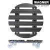 Carro para plantas WAGNER WPC Ø50cm, para interior y exterior, compuesto de madera FSC, antracita, capacidad de carga de 120 kg.