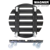 Carro para plantas WAGNER WPC Ø50cm, para interior y exterior, compuesto de madera FSC, antracita, capacidad de carga de 120 kg.