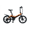 Blaupunkt Fiene 20-inch e-folding bike, orange/black with Dot Blue handlebar bag