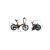 Blaupunkt Fiene 20-inch e-folding bike, orange/black with Dot Blue handlebar bag