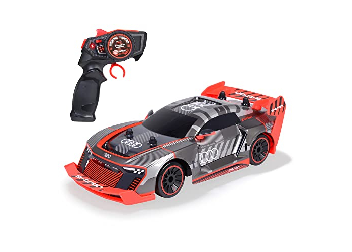 Dickie Toys-Audi Si E-Tron ferngesteuertes Spielzeugauto, Maßstab 1:16 (30 cm), Driftfunktion, 2-Kanal-RC-Ferngesteuertes Auto (2,4 GHz), Allradantrieb, für Kinder ab 6 Jahren (201106011) Dickie Toys-Audi Si E-Tron ferngesteuertes Spielzeugauto, Maßstab 1:16 (30 cm), Driftfunktion, 2-Kanal-RC-Ferngesteuertes Auto (2,4 GHz), Allradantrieb, für Kinder ab 6 Jahren (201106011)