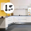 Emuca - Patas para Muebles, Pies para Muebles de Plástico Negro, Juego de 4 Patas Regulables, Altura 120mm
