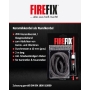 FIREFIX 2044 ceramic cord Ø 10 mm grey 2 m for fireplace round cord stove seal with adhesive heat resistant up to 1100°