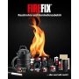 FIREFIX 2044 cordón cerámico Ø 10 mm gris 2 m para chimenea cordón redondo junta horno con adhesivo resistente al calor hasta 1100°