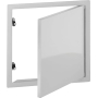 Inspection door 30x30 cm made of white sheet steel with spring latch