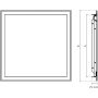 Inspection door 30x30 cm made of white sheet steel with spring latch