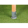 Drive-in ground sleeve | for square wooden posts, with adjustable pot | hot-dip galvanized - Alberts 208110