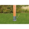 Drive-in ground sleeve | for square wooden posts, with adjustable pot | hot-dip galvanized - Alberts 208110
