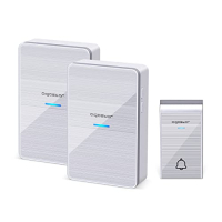 Kit de timbre inalámbrico portátil impermeable Aigostar con luz LED intermitente y 36 melodías