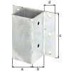 Brick or wall support Alberts 208721, L and U, hot-dip galvanized, 71x71 mm