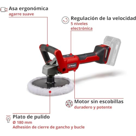 Einhell CE-CP 18/180 Li E-Solo Cordless Polisher & Sander Ø180mm