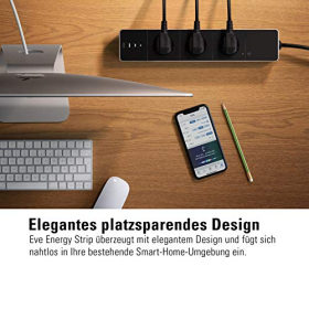 Eve Energy Strip smarte Steckdosenleiste, Verbrauchsmessung, TÜV