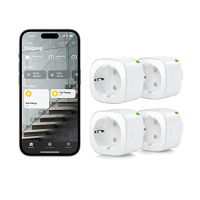 Набор из 4 интеллектуальных розеток Eve Energy (Matter) с поддержкой Matter & Thread, совместимых с Apple Home, Alexa, Google Home и SmartThings.