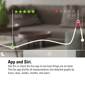 Sensor de calidad del aire Eve: COV, temperatura y humedad, Apple HomeKit, Bluetooth