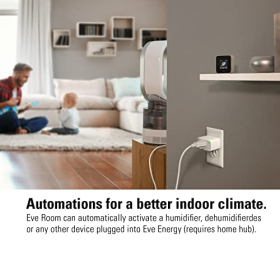 Sensor de calidad del aire Eve: COV, temperatura y humedad, Apple HomeKit, Bluetooth