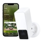 Eve Outdoor Cam (White Edition) - Smart Surveillance Camera, Floodlight, Night Vision, Motion Sensor, Intercom, Flexible Installation, WiFi, Highest Data Protection with Apple HomeKit Secure Video