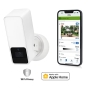 Eve Outdoor Cam (White Edition) - Smart Surveillance Camera, Floodlight, Night Vision, Motion Sensor, Intercom, Flexible Installation, WiFi, Highest Data Protection with Apple HomeKit Secure Video