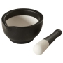 Lurch 210152 mortar and pestle made of porcelain, ideal for grinding, grating and mixing spices, herbs, pastes 