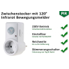 Steckdosenadapter mit Bewegungsmelder 120°