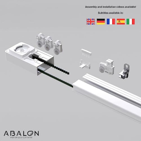 ABALON Motorischer Vorhangschiene mit Fernbedienung Aluminium bis 6 m
