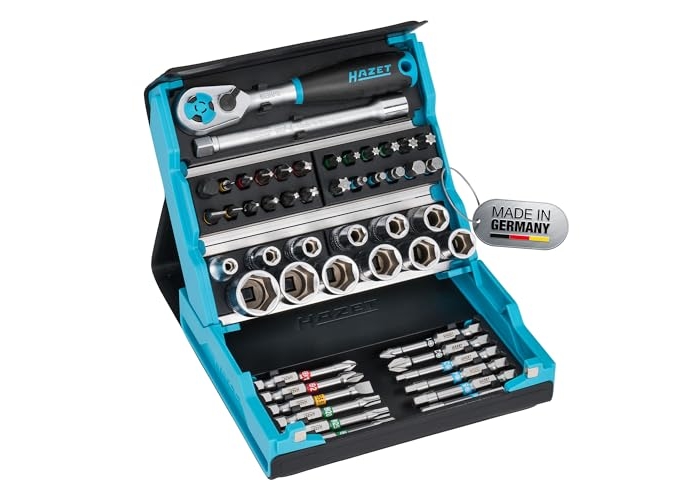 HAZET SmartCase 50-piece socket wrench set, 6.3 mm, hex & square, mobile HAZET SmartCase 50-piece socket wrench set, 6.3 mm, hex & square, mobile