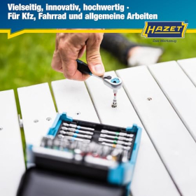 HAZET SmartCase 50-piece socket wrench set, 6.3 mm, hex & square, mobile
