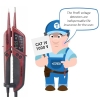 Testboy Profi III 2220028 LED 2-pole voltage tester CAT IV 1000 V, FI test, one-hand operation
