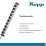 Kopp POWERversal® 10-fach Steckdose 1,4 m – Multifunktionale Mehrfachsteckdose