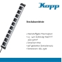 Kopp POWERversal® 10-way socket 1.4 m – Multifunctional multiple socket