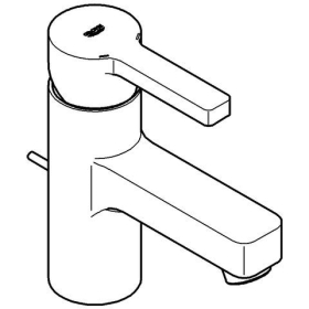 Basin mixer tap size S 1/2″ Supersteel – GROHE