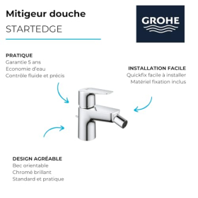 Grohe Start Edge - batería para bidé monomando