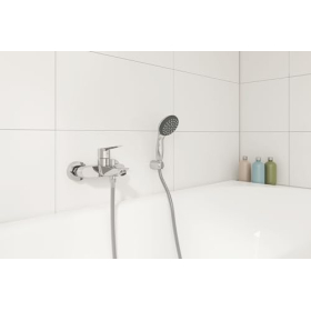 Conjunto de ducha Grohe Start para baño, montaje en pared, teleducha, flexo, inversor automático