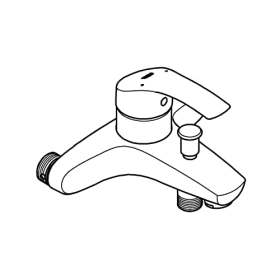 GROHE Eurosmart Einhebel-Badewannenarmatur zur Wandmontage, Chrom