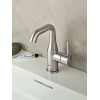 Grohe Essence basin mixer with pop-up waste in Supersteel