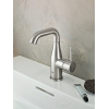 Grohe Essence basin mixer with pop-up waste in Supersteel