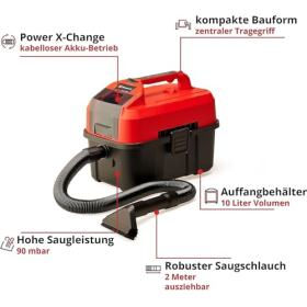 Акумуляторний пилосос Einhell для вологого та сухого прибирання - універсальний помічник для дому та гаража