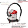 Einhell TE-AV 18/15 Li C-Solo cordless ash vacuum cleaner 15L, Li-Ion