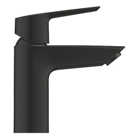 Wassersparende Badarmatur GROHE Start 235502432, mattschwarz, Höhe 17 cm, mit Push-Open-Ablaufhahn und Montagewerkzeug